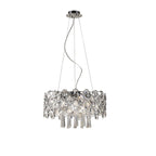 Diyas Kenzie 10 Light Pendant Light in Polished Chrome with Crystal