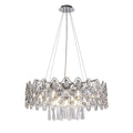 Diyas Kenzie 16 Light Round Pendant Light in Polished Chrome with Crystal