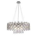 Diyas Kenzie 16 Light Round Pendant Light in Polished Chrome with Crystal