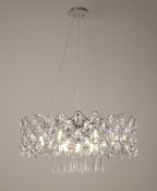 Diyas Kenzie 16 Light Round Pendant Light in Polished Chrome with Crystal
