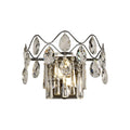 Diyas Kenzie 2 Light Wall Light in Polished Chrome with Crystal