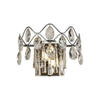 Diyas Kenzie 2 Light Wall Light in Polished Chrome with Crystal