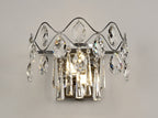 Diyas Kenzie 2 Light Wall Light in Polished Chrome with Crystal