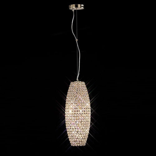 Diyas Kos 4 Light Pendant Light in French Gold with Crystal