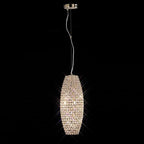 Diyas Kos 4 Light Pendant Light in French Gold with Crystal