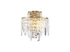 Diyas Maddison 2 Light Wall Light in French Gold with Crystal