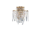 Diyas Maddison 2 Light Wall Light in French Gold with Crystal