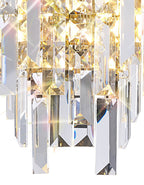 Diyas Maddison 2 Light Wall Light in French Gold with Crystal