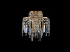 Diyas Maddison 2 Light Wall Light in French Gold with Crystal
