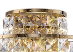 Diyas Maddison 2 Light Wall Light in French Gold with Crystal