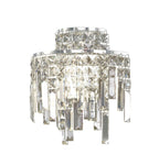 Diyas Maddison 2 Light Wall Light in Polished Chrome with Crystal
