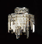 Diyas Maddison 2 Light Wall Light in Polished Chrome with Crystal