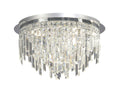 Diyas Maddison 6 Light Round Ceiling Light in Polished Chrome with Crystal