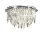 Diyas Maddison 6 Light Round Ceiling Light in Polished Chrome with Crystal