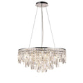 Diyas Maddison 8 Light Round Pendant Light in Polished Chrome with Crystal