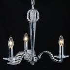 Diyas Niobe 3 Light Pendant Light in Polished Chrome with Crystal