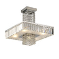 Diyas Ophelia 5 Light Semi Flush Ceiling Light in Polished Chrome with Crystal