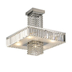 Diyas Ophelia 5 Light Semi Flush Ceiling Light in Polished Chrome with Crystal