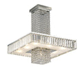 Diyas Ophelia 9 Light Semi Flush Ceiling Light in Polished Chrome with Crystal