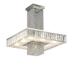 Diyas Ophelia 9 Light Semi Flush Ceiling Light in Polished Chrome with Crystal