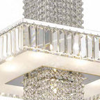 Diyas Ophelia 9 Light Semi Flush Ceiling Light in Polished Chrome with Crystal