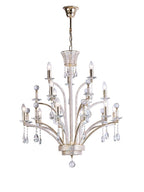 Diyas Orlando 12 Light Large Pendant Light in Gold Plated