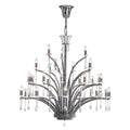 Diyas Orlando 21 Light Pendant Light in Black Chrome with Crystal