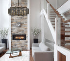 Diyas Parker 9 Light Pendant Light in Weathered Zinc and Brushed Nickel
