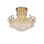Diyas Pearl 12 Light Ceiling Light in French Gold with Crystal