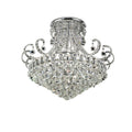 Diyas Pearl 12 Light Round Ceiling Light in Polished Chrome with Crystal