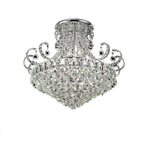 Diyas Pearl 12 Light Round Ceiling Light in Polished Chrome with Crystal