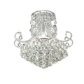 Diyas Pearl 9 Light Round Ceiling Light in Polished Chrome with Crystal