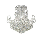 Diyas Pearl 9 Light Round Ceiling Light in Polished Chrome with Crystal