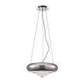 Diyas Phyllis Large 3 Light Pendant Light in Polished Chrome with Crystal