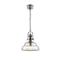 Diyas Reyna Medium Pendant Light in Polished Chrome with Clear Glass