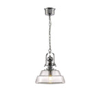 Diyas Reyna Medium Pendant Light in Polished Chrome with Clear Glass