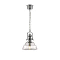 Diyas Reyna Small 1 Light Pendant Light in Polished Chrome with Clear Glass