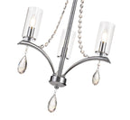 Diyas Rhea 3 Light Pendant Light in Polished Chrome with Crystal