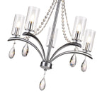 Diyas Rhea 5 Light Pendant Light in Polished Chrome with Crystal