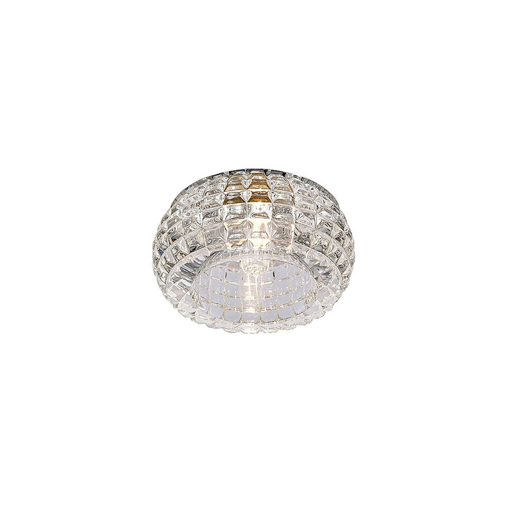 Diyas Ria Round Downlight in Polished Chrome with Crystal