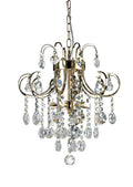 Diyas Rosina 5 Light Pendant Light in French Gold with Crystal