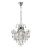 Diyas Rosina 6 Light Pendant Light in Polished Chrome with Crystal