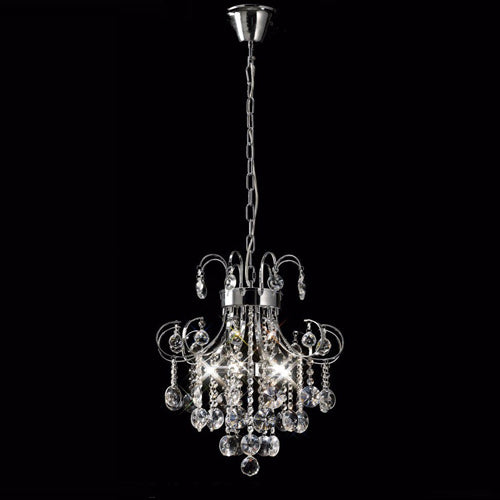 Diyas Rosina 6 Light Pendant Light in Polished Chrome with Crystal