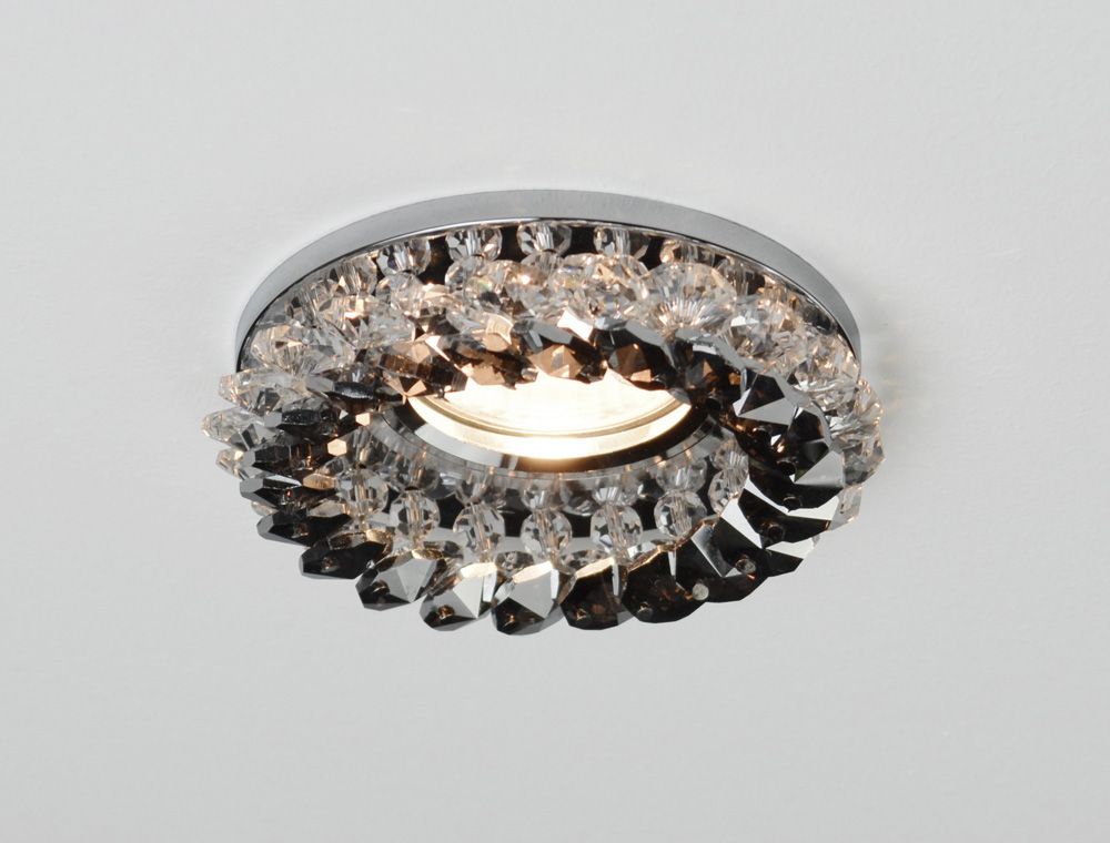 Diyas Round Rim in Polished Chrome with Smoked Crystal - RIM ONLY