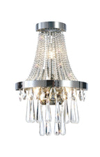 Diyas Sophia 3 Light Wall Light in Polished Chrome with Crystal
