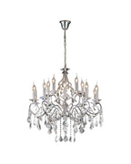 Diyas Torino 15 Light Crystal Chandelier in Polished Chrome