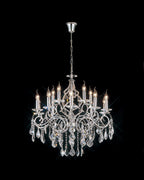 Diyas Torino 15 Light Crystal Chandelier in Polished Chrome