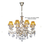 Diyas Torino 8 Light Pendant Light in French Gold with Crystal