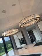 Diyas Torre 10 Light Pendant Light in Polished Chrome with Crystal