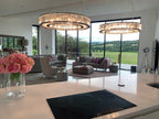Diyas Torre 10 Light Pendant Light in Polished Chrome with Crystal